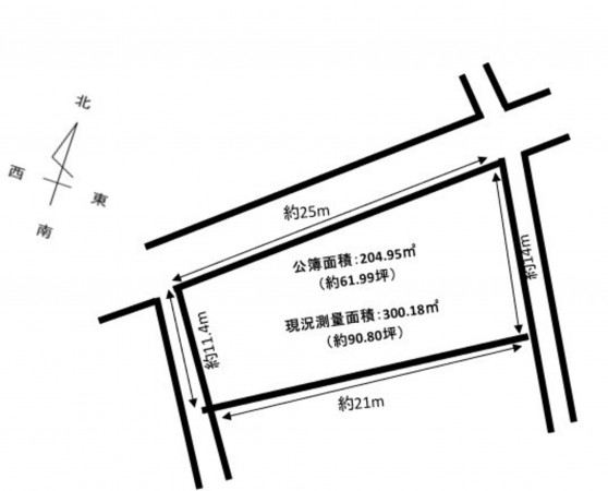 熊本市南区孫代町、土地の間取り画像です