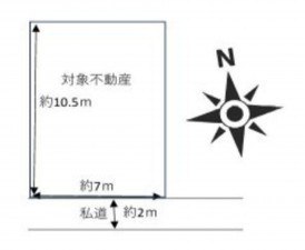 熊本市中央区九品寺、土地の間取り画像です