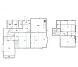 菊池郡菊陽町武蔵ヶ丘北、中古一戸建ての間取り画像です