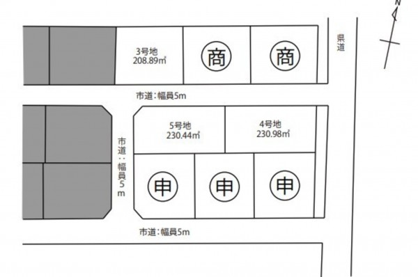 熊本市南区富合町、土地の間取り画像です