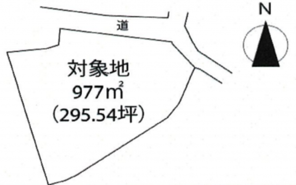 菊池市泗水町、土地の間取り画像です