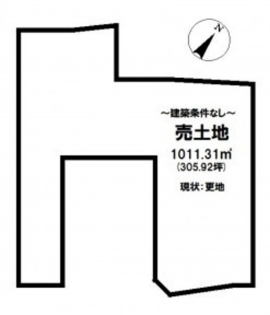 熊本市南区富合町、土地の間取り画像です