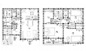熊本市南区富合町、中古一戸建ての間取り画像です