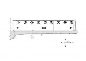 宇土市三拾町、土地の間取り画像です