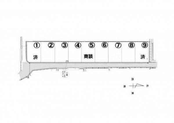 宇土市三拾町、土地の間取り画像です