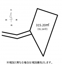 熊本市東区下江津、土地の間取り画像です