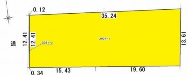 熊本市南区八分字町、土地の間取り画像です