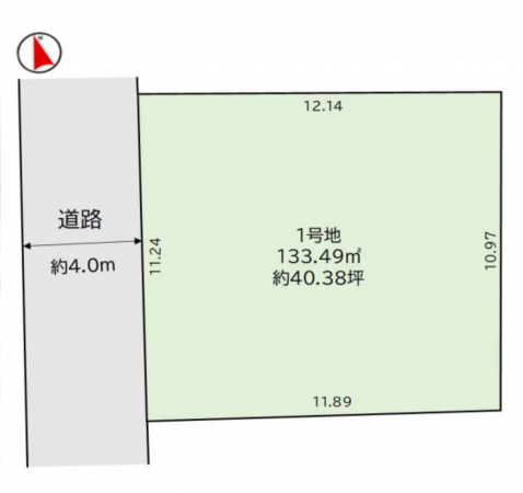 熊本市東区京塚本町、土地の間取り画像です