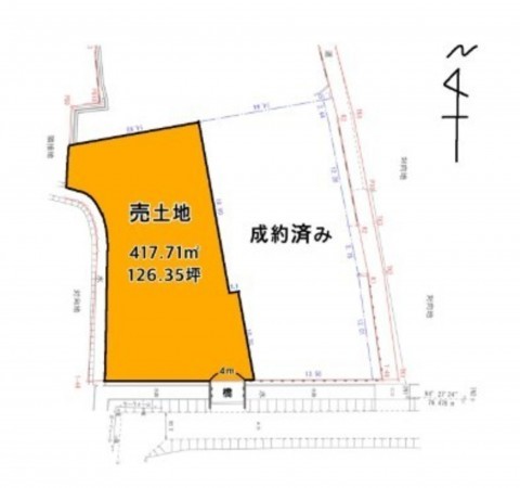 熊本市南区護藤町、土地の間取り画像です