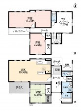 菊池郡大津町大字引水、中古一戸建ての間取り画像です