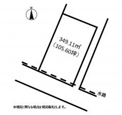 熊本市南区富合町、土地の間取り画像です