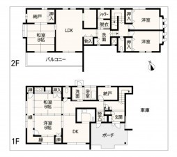 熊本市中央区帯山、中古一戸建ての間取り画像です