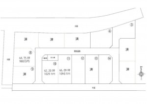 熊本市西区小島、土地の間取り画像です