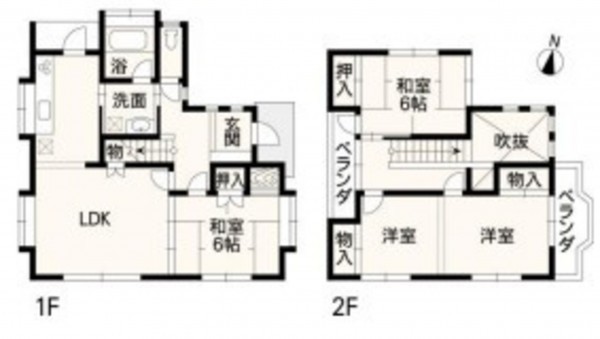 熊本市南区土河原町、中古一戸建ての間取り画像です