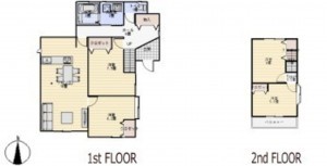 熊本市南区幸田、中古一戸建ての間取り画像です