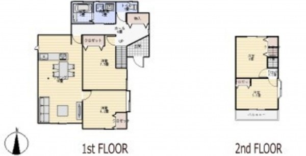 熊本市南区幸田、中古一戸建ての間取り画像です