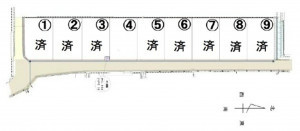 宇土市三拾町、土地の間取り画像です