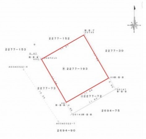 熊本市東区月出、土地の間取り画像です