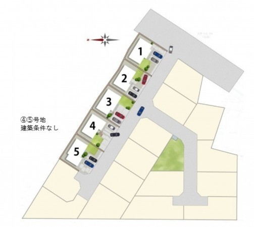 上益城郡嘉島町大字北甘木、土地の間取り画像です