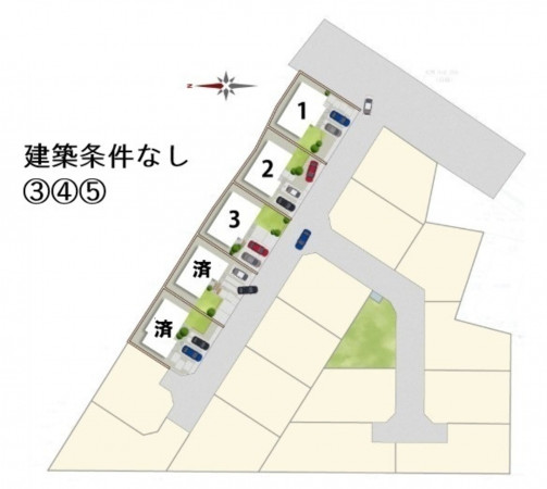 上益城郡嘉島町大字北甘木、土地の間取り画像です