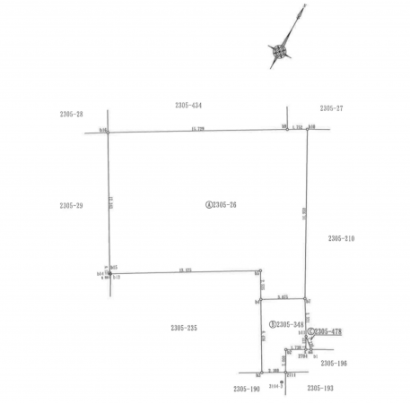 熊本市東区月出、土地の間取り画像です