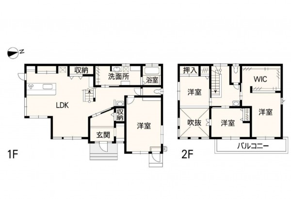 熊本市南区会富町、中古一戸建ての間取り画像です