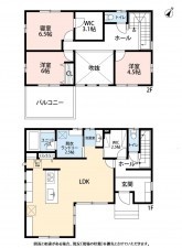 合志市幾久富、中古一戸建ての間取り画像です