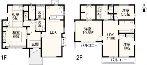 熊本市東区画図町、中古一戸建ての間取り画像です