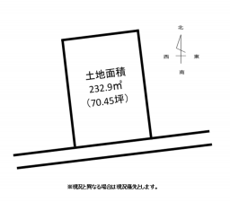 菊池郡大津町大字吹田、土地の間取り画像です