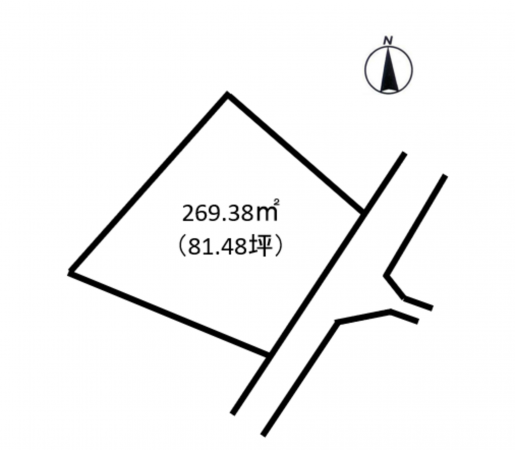 宇土市松原町、土地の間取り画像です
