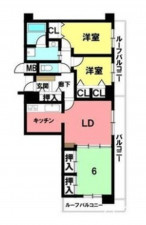 熊本市中央区帯山、マンションの間取り画像です