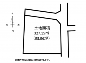 熊本市東区画図町、土地の間取り画像です