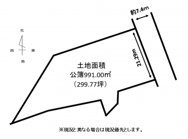 熊本市西区花園、土地の間取り画像です