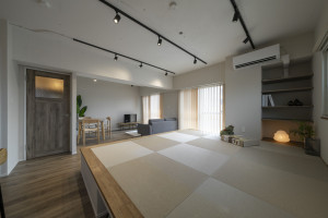 熊本市中央区新屋敷、マンションの居間画像です