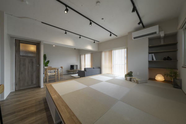 熊本市中央区新屋敷、マンションの居間画像です