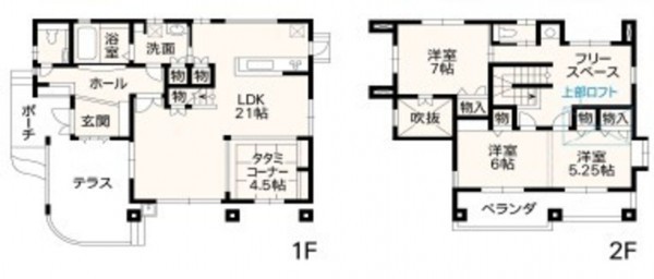 熊本市東区長嶺西、中古一戸建ての間取り画像です