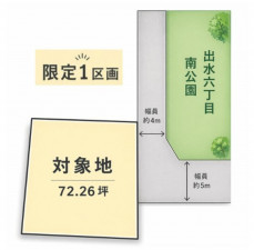 熊本市中央区出水、土地の間取り画像です