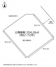 熊本市東区新南部、土地の間取り画像です