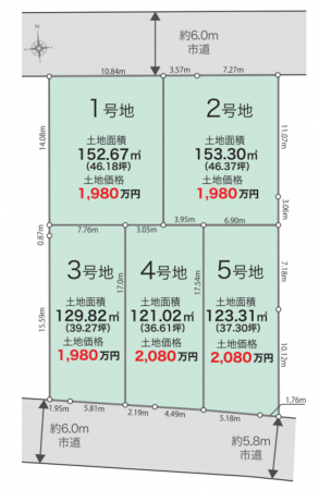 熊本市南区薄場町、土地の間取り画像です