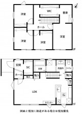 熊本市東区戸島、中古一戸建ての間取り画像です