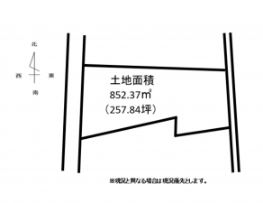 熊本市東区神園、土地の間取り画像です