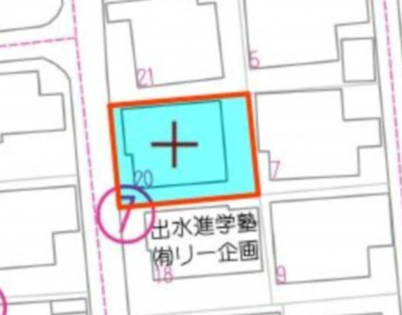 熊本市東区江津、土地の間取り画像です