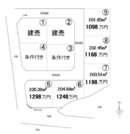 熊本市南区富合町、土地の間取り画像です