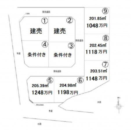 熊本市南区富合町、土地の間取り画像です