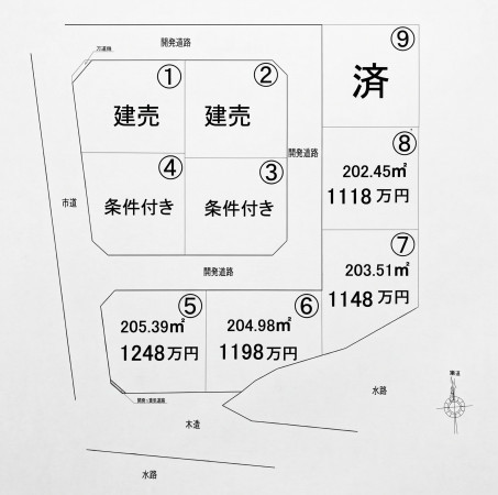 熊本市南区富合町、土地の間取り画像です