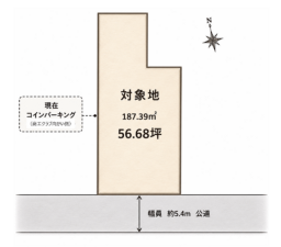 熊本市中央区西阿弥陀寺町、土地の間取り画像です