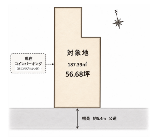 熊本市中央区西阿弥陀寺町、土地の間取り画像です