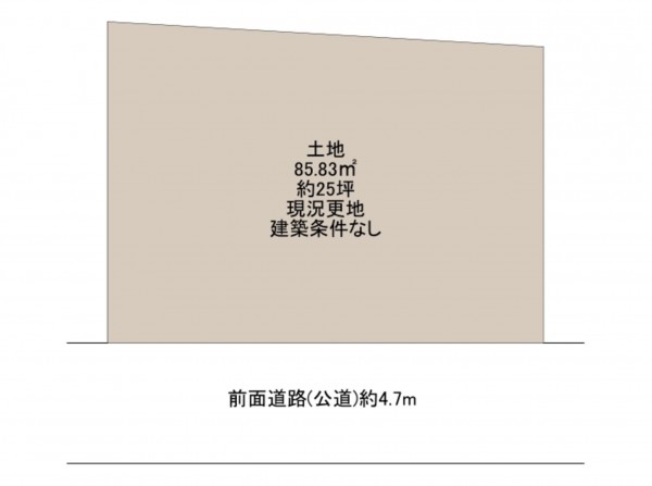 岸和田市磯上町、土地の間取り画像です