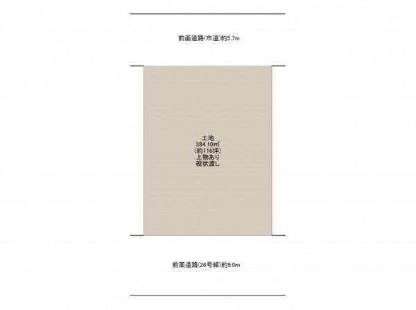 岸和田市中井町、土地の間取り画像です