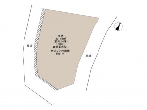 岸和田市岡山町、土地の間取り画像です